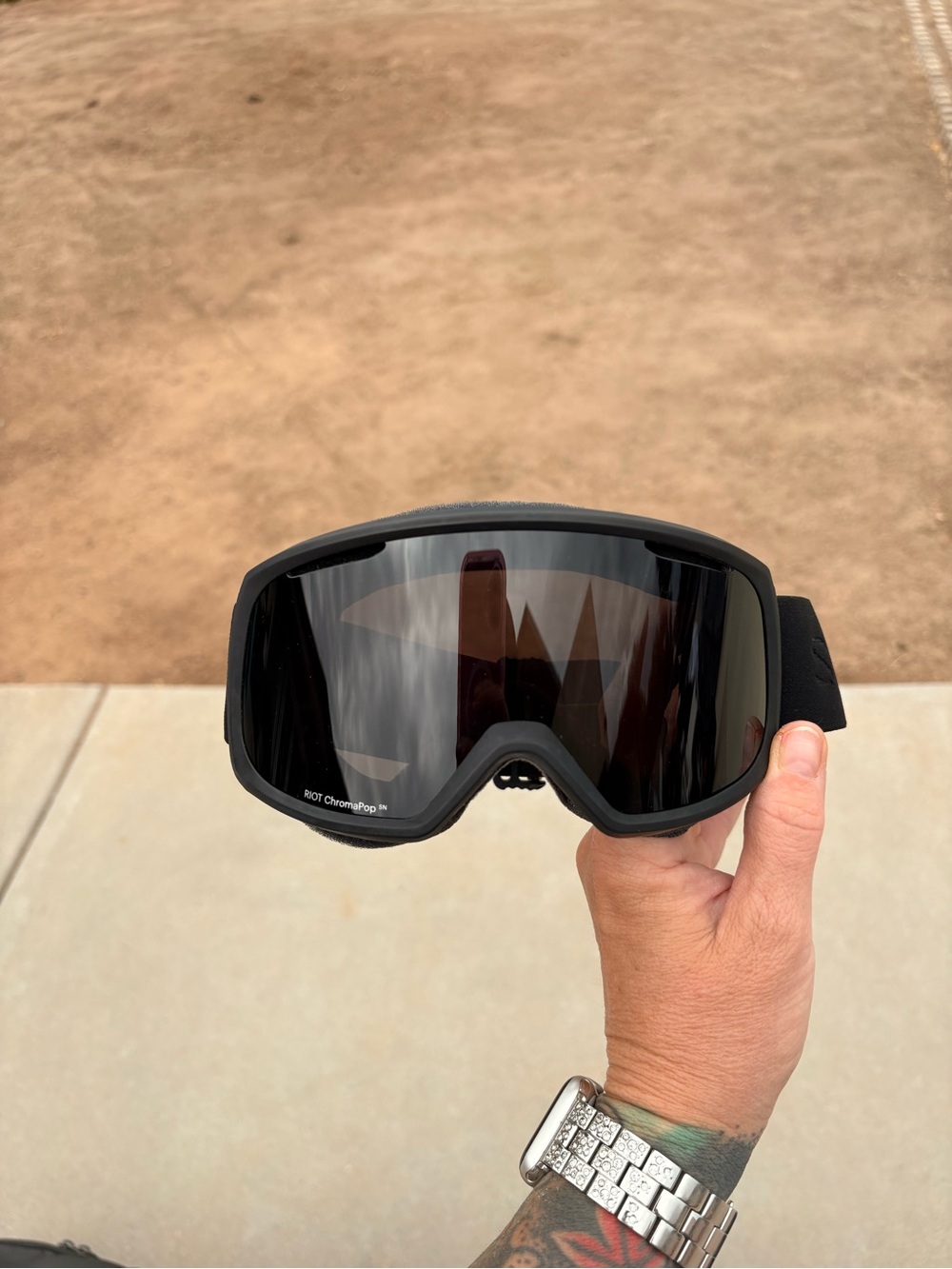 SMITH Men's Black Snow/Ski Goggles with Dark Lens